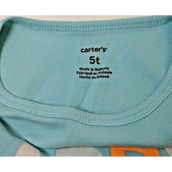 Carter's 5T Blue Cotton/Blend T-Shirt Says Daddy Makes Me Smile 37d - Picture 2 of 3